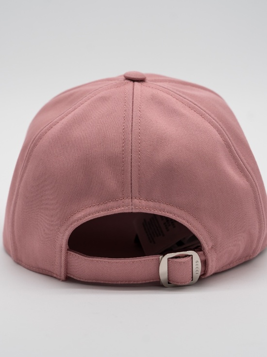 size L Gucci White Logo Embroidered Cotton Baseball Cap Hat Pink main image 6